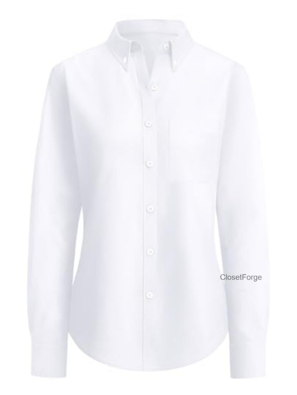 Women's Oxford Button Down Shirt Wrinkle Free Cotton Stretch Long Sleeve Office
